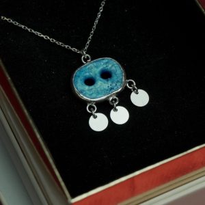 Evil Eye Assyrian Talisman, 925 Sterling Silver Evil Eye Necklace - Syriac