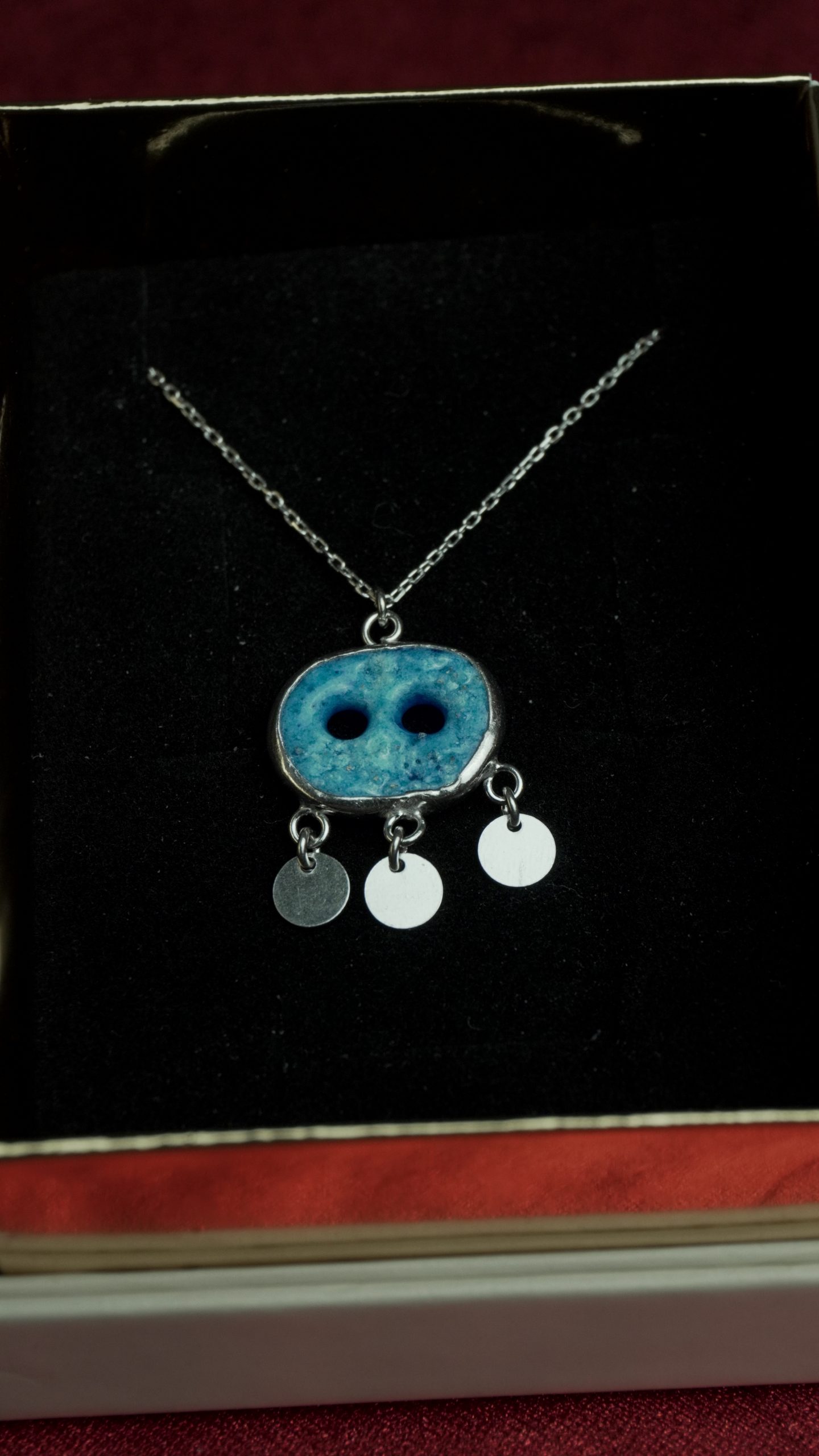 Evil Eye Assyrian Talisman, 925 Sterling Silver Evil Eye Necklace - Syriac