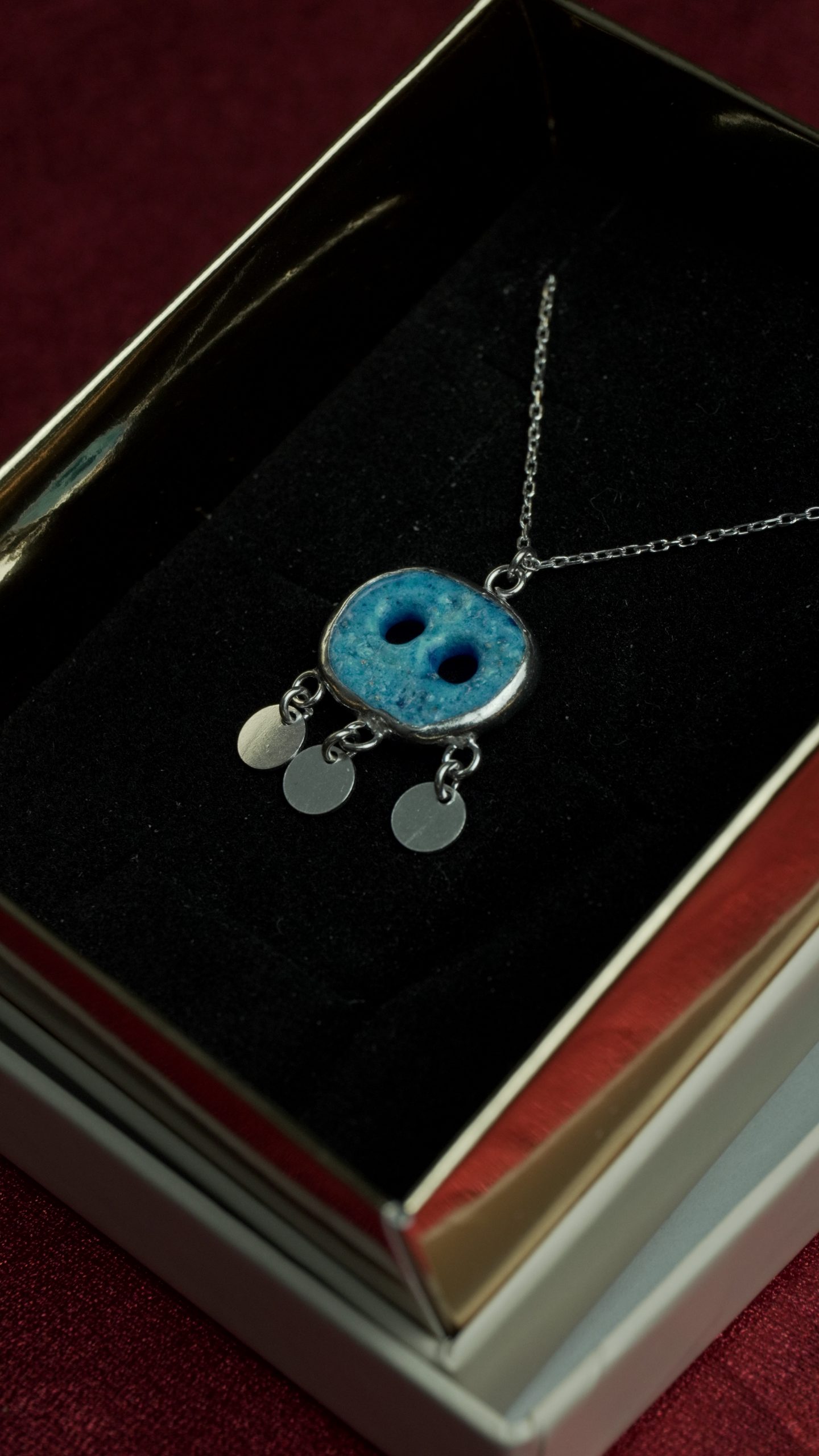 Evil Eye Assyrian Talisman, 925 Sterling Silver Evil Eye Necklace - Syriac