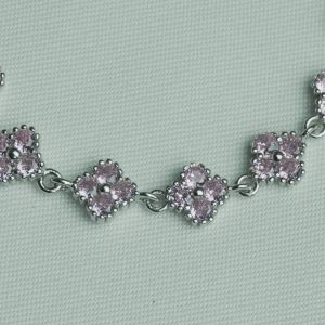 Clover Pink Quartz Bracelet