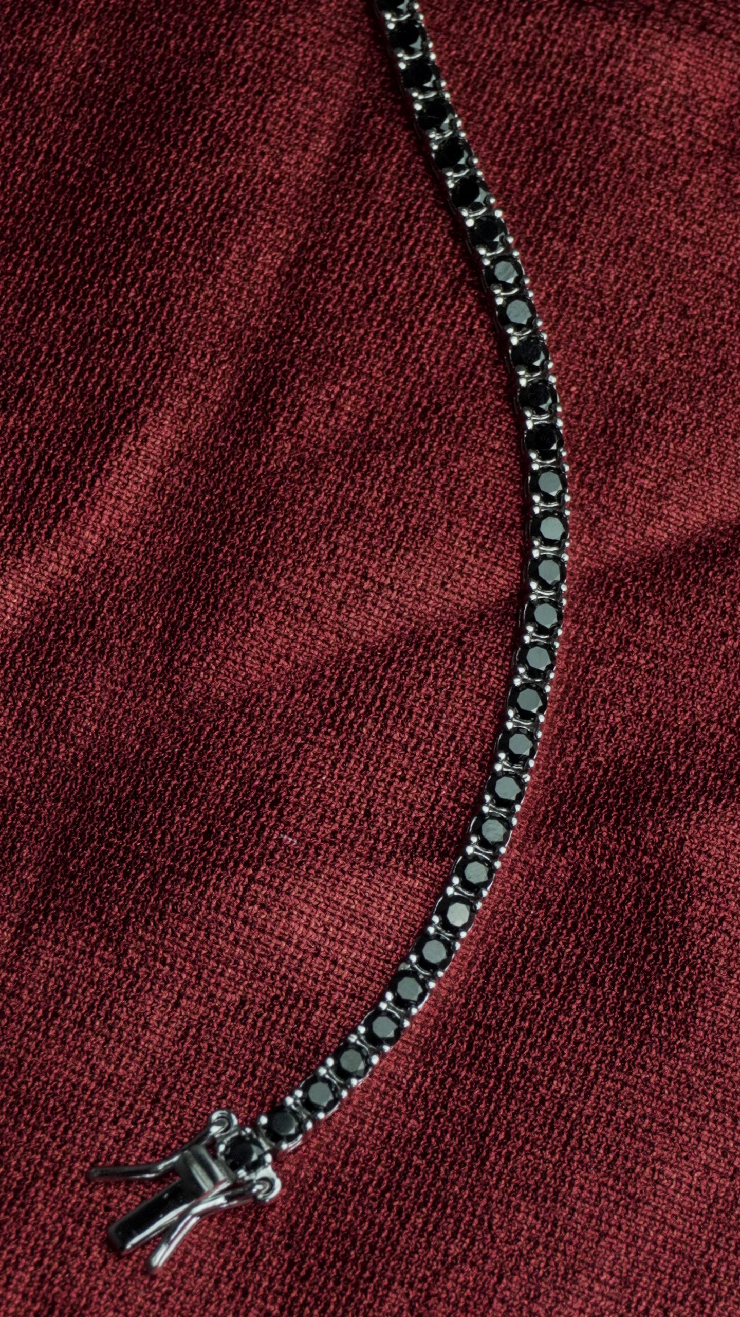 Tennis Bracelet Sterling Silver Waterway Bracelet - Black Silver