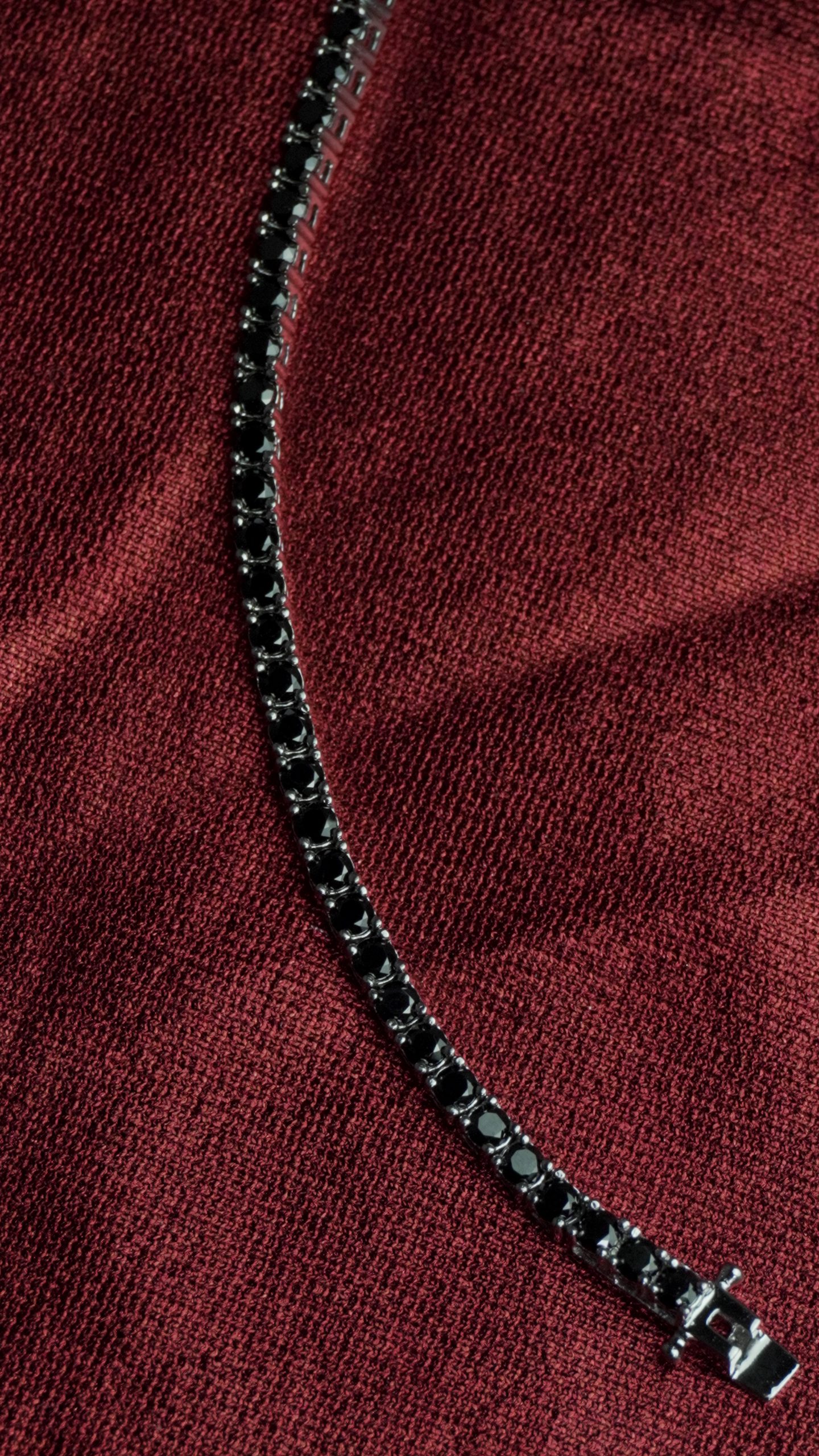 Tennis Bracelet Sterling Silver Waterway Bracelet - Black Silver