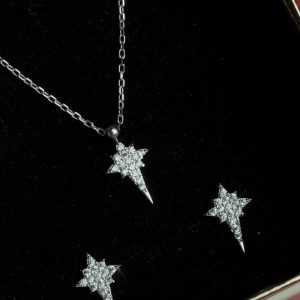 North Star Necklace & Earrings Set