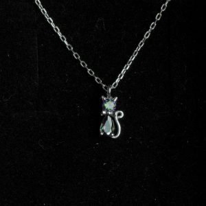 Mystical Cat Necklace & Earrings Set Silver Mystical Cat Necklace & Earrings Set Silver