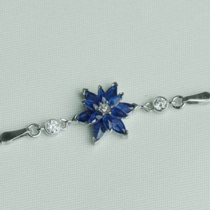 Blue Lotus Bracelet Silver