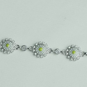 Triple Daisy Bracelet Silver Triple Daisy Bracelet Silver
